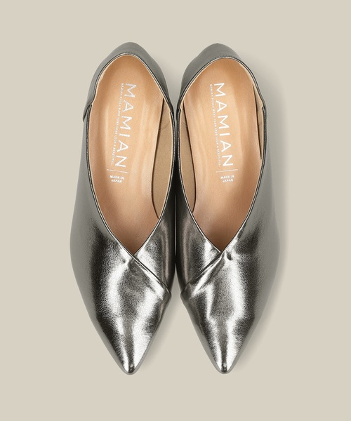 MAMIAN（マミアン）の「ポインテッドトゥ バブーシュ（その他シューズ・レディース・ホワイト/シルバー/シルバー系その他/グレイッシュベージュ/ダークブラウン・S/M/L/LL）」の17枚目の写真