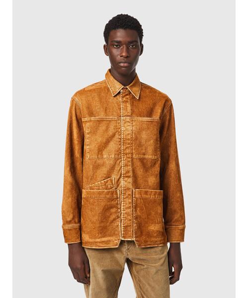 DIESEL（ディーゼル）の「メンズ シャツ デニムシャツ パッチワーク ジョグジーンズ（シャツ/ブラウス・メンズ・アッシュブラウン・SMALL/MEDIUM/LARGE/X-LARGE）」の6枚目の写真