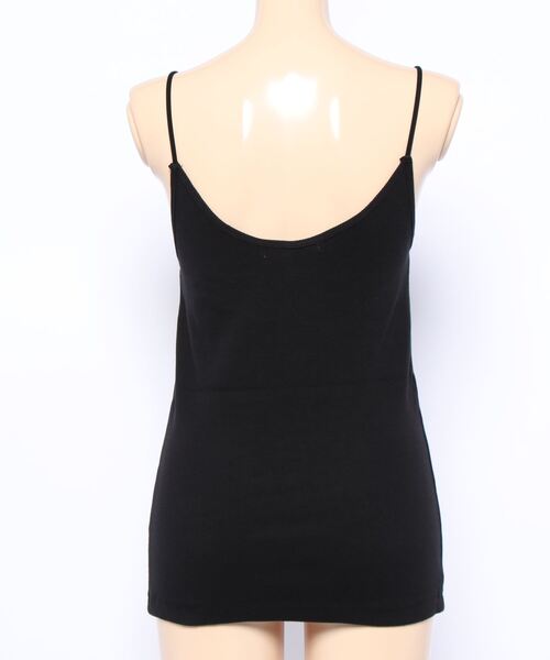 CAPRICIEUX LE'MAGE（カプリシューレマージュ）の「アメスリパット付キャミ（キャミソール・レディース・グレイッシュベージュ/ホワイト/ブラック・FREE）」の4枚目の写真