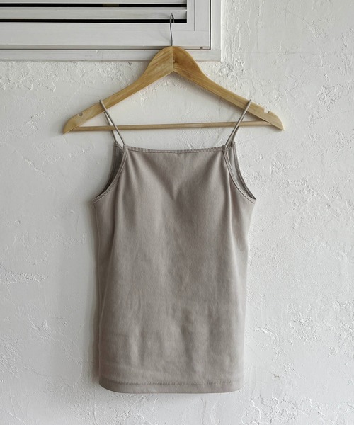 CAPRICIEUX LE'MAGE（カプリシューレマージュ）の「アメスリパット付キャミ（キャミソール・レディース・グレイッシュベージュ/ホワイト/ブラック・FREE）」の6枚目の写真