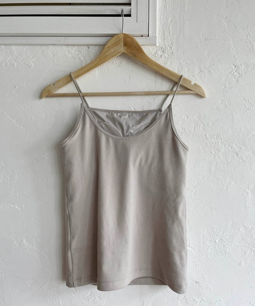 CAPRICIEUX LE'MAGE（カプリシューレマージュ）の「アメスリパット付キャミ（キャミソール・レディース・グレイッシュベージュ/ホワイト/ブラック・FREE）」の7枚目の写真