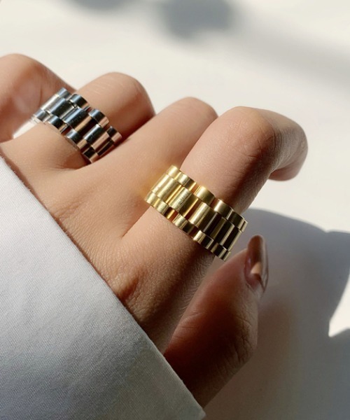 KOR(ケーオーアール)の「3リンク ジュビリーリング 指輪(リング・レディース・シルバー/ゴールド・FREE)」の11枚目の写真