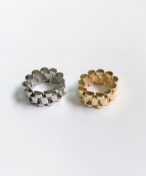 KOR(ケーオーアール)の「3リンク ジュビリーリング 指輪(リング・レディース・シルバー/ゴールド・FREE)」の5枚目の写真