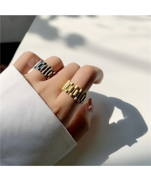 KOR(ケーオーアール)の「3リンク ジュビリーリング 指輪(リング・レディース・シルバー/ゴールド・FREE)」の12枚目の写真