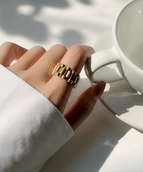 KOR(ケーオーアール)の「3リンク ジュビリーリング 指輪(リング・レディース・シルバー/ゴールド・FREE)」の7枚目の写真