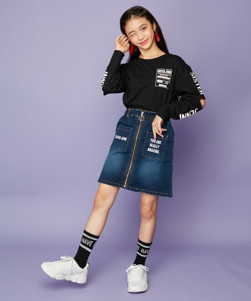 SISTER JENNI(SISTER JENNI)の「台形ZIPデニムスカート(デニムスカート・キッズ・ネイビー/ブルー・160cm/140cm/150cm/130cm)」の12枚目の写真