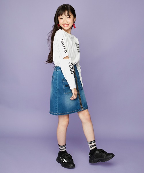 SISTER JENNI(SISTER JENNI)の「台形ZIPデニムスカート(デニムスカート・キッズ・ネイビー/ブルー・160cm/140cm/150cm/130cm)」の7枚目の写真