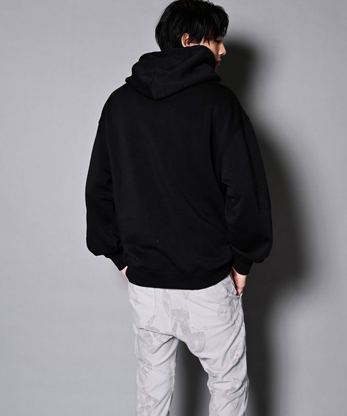 GALLIS ADDICTION(ガリスアディクション)の「GA×SMILEY-FACE BASKETBALL HOODIE/スマイリーフェイス パーカー(パーカー・メンズ・ブラック/グレー・M/L)」の10枚目の写真