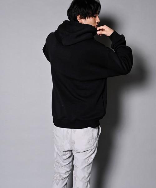 GALLIS ADDICTION(ガリスアディクション)の「GA×SMILEY-FACE BASKETBALL HOODIE/スマイリーフェイス パーカー(パーカー・メンズ・ブラック/グレー・M/L)」の3枚目の写真