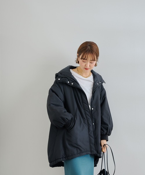 DouDou（ドゥドゥ）の「【WEB限定】中綿モンスターパーカー（その他アウター・レディース・ブラック/アイボリー・FREE）」の18枚目の写真