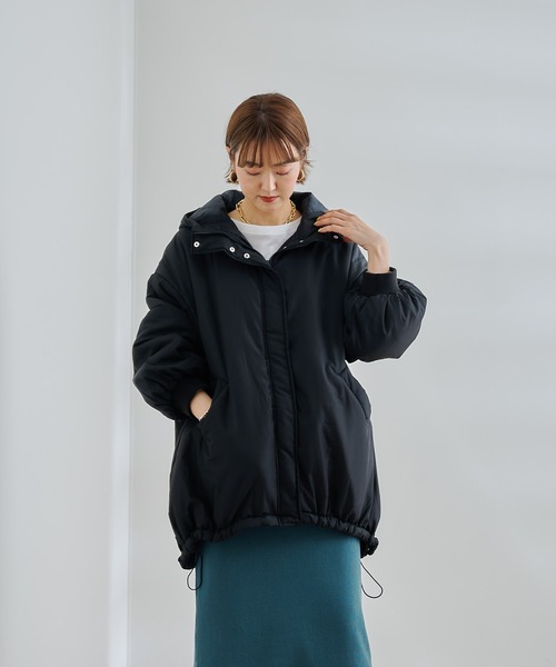 DouDou（ドゥドゥ）の「【WEB限定】中綿モンスターパーカー（その他アウター・レディース・ブラック/アイボリー・FREE）」の5枚目の写真