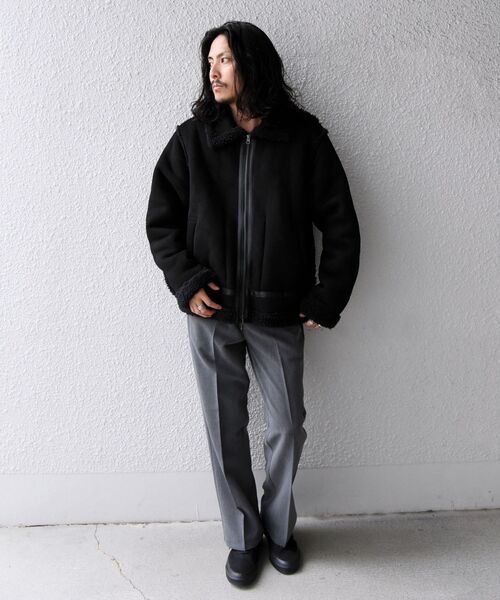 MACOBER（マコバ）の「【SHIPS別注】MACOBER: フレア シルエット ドローストリングス イージー パンツ（スラックス・メンズ・ダークグレー/ブルー/ワイン/ブラック・SMALL/MEDIUM/LARGE）」の8枚目の写真