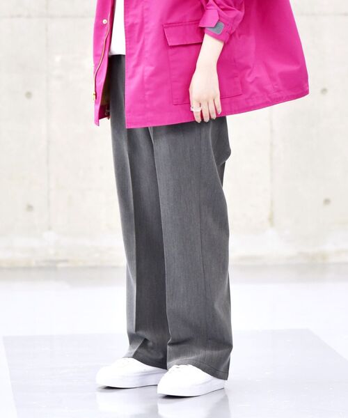 MACOBER（マコバ）の「【SHIPS別注】MACOBER: フレア シルエット ドローストリングス イージー パンツ（スラックス・メンズ・ダークグレー/ブルー/ワイン/ブラック・SMALL/MEDIUM/LARGE）」の17枚目の写真