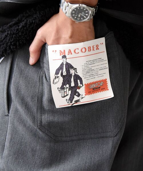 MACOBER（マコバ）の「【SHIPS別注】MACOBER: フレア シルエット ドローストリングス イージー パンツ（スラックス・メンズ・ダークグレー/ブルー/ワイン/ブラック・SMALL/MEDIUM/LARGE）」の22枚目の写真