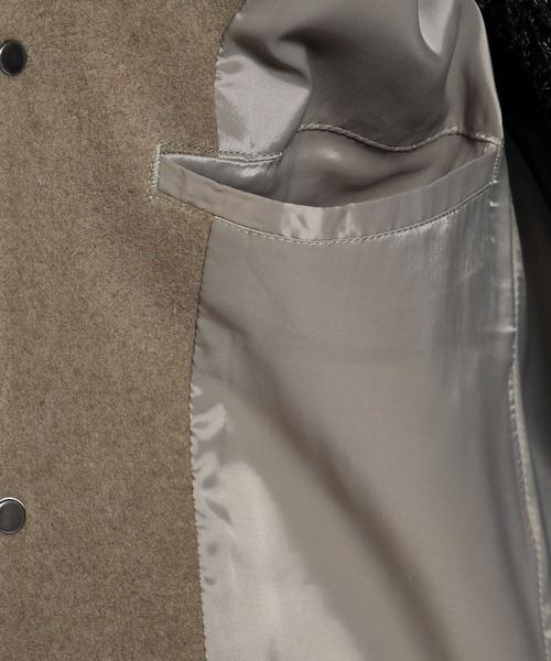 TETE HOMME（テットオム）の「ビーバースタンドカラーコート（トレンチコート・メンズ・ブラック/グレー/カーキ・SMALL/MEDIUM/LARGE/X-LARGE）」の13枚目の写真