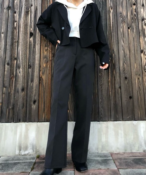 WEGO（ウィゴー）の「WEGO/ショートテーラードジャケット（テーラードジャケット・レディース・ベージュ系その他2/ブラウン/ブラック系その他/ブラック・FREE）」の13枚目の写真