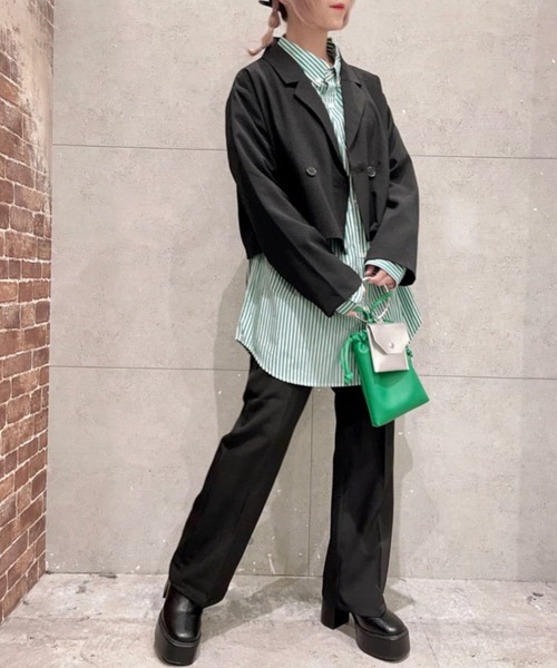 WEGO（ウィゴー）の「WEGO/ショートテーラードジャケット（テーラードジャケット・レディース・ベージュ系その他2/ブラウン/ブラック系その他/ブラック・FREE）」の11枚目の写真