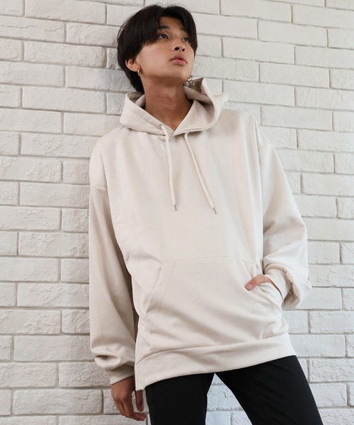 ALWAYS GOOD TIME（オルウェイズグッドタイム）の「【OVAL DICE/オーバルダイス】フェイクスウェード サイドジップ ビッグシルエット プルパーカー（パーカー・メンズ・ライトベージュ/ブラウン/グレイッシュブルー/ブラック・L/M/S/LL）」の18枚目の写真