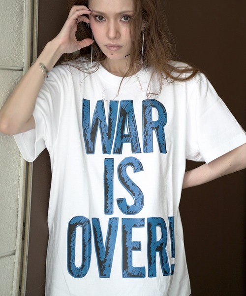 OVER THE STRIPES（オーバーザストライプス）の「OVER THE STRiPES オーバーザストライプス WAR IS OVER! TEE Tシャツ（Tシャツ/カットソー・メンズ・ホワイト/ブラック/グレー・MEDIUM/LARGE/X-LARGE）」の14枚目の写真