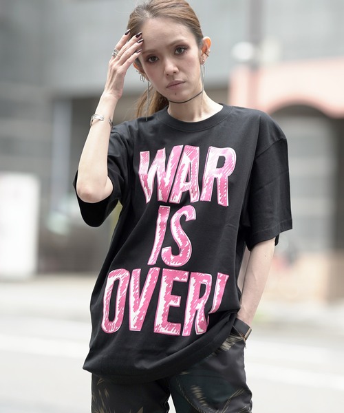 OVER THE STRIPES（オーバーザストライプス）の「OVER THE STRiPES オーバーザストライプス WAR IS OVER! TEE Tシャツ（Tシャツ/カットソー・メンズ・ホワイト/ブラック/グレー・MEDIUM/LARGE/X-LARGE）」の16枚目の写真
