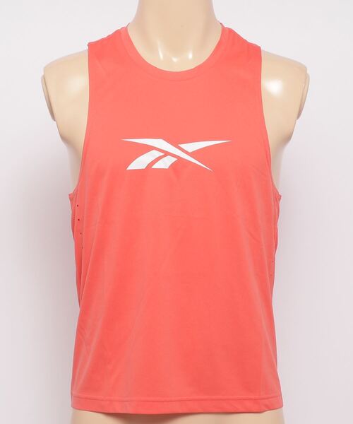 Reebok(リーボック)の「レズミルズ トレーニング コラボレーション タンクトップ / Les Mills Trainer Collaboration Tank Top(タンクトップ・メンズ・オレンジ・LARGE/X-SMALL/XX-LARGE/MEDIUM/X-LARGE/SMALL/XXX-LARGE)」の4枚目の写真