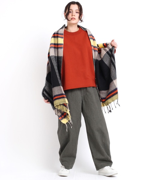 RNA-N（アールエヌエーエヌ）の「E4799 チェックストール（ストール/ショール・レディース・ブラック/ブルー/ライトイエロー/オレンジ/グリーン・FREE）」の20枚目の写真