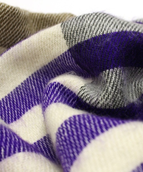 RNA-N（アールエヌエーエヌ）の「E4799 チェックストール（ストール/ショール・レディース・ブラック/ブルー/ライトイエロー/オレンジ/グリーン・FREE）」の14枚目の写真