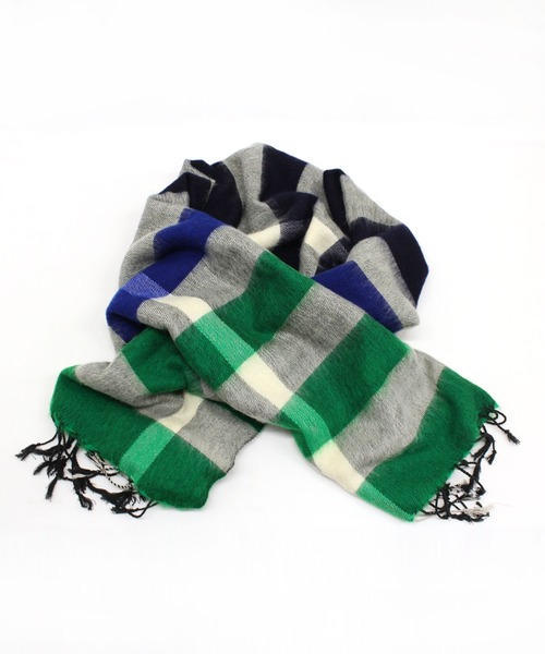 RNA-N（アールエヌエーエヌ）の「E4799 チェックストール（ストール/ショール・レディース・ブラック/ブルー/ライトイエロー/オレンジ/グリーン・FREE）」の15枚目の写真