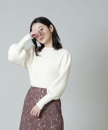 NATURAL BEAUTY BASIC | パワーショルダーリブニット(ニット/セーター)