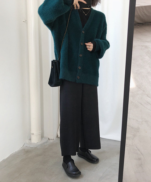 c.u.l(シーユーエル)の「【c.u.l:w】シャギールーズカーディガン culw108(カーディガン/ボレロ・レディース・グリーン/ライトベージュ/ブラック/グレー・FREE)」の17枚目の写真