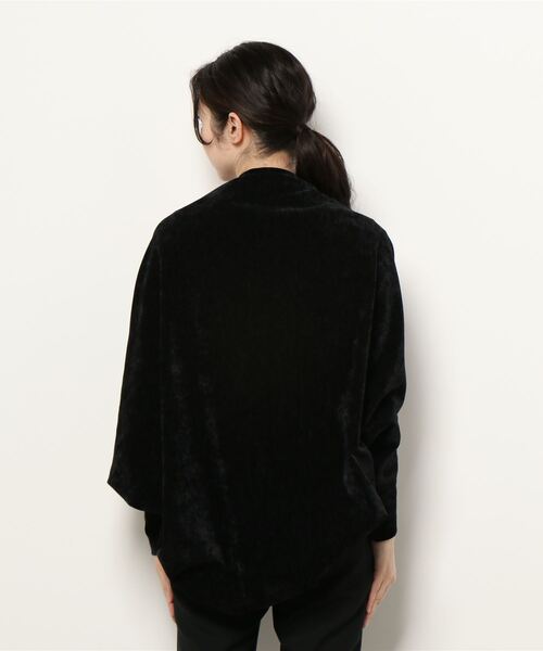 BONbazaar（ボンバザール）の「★OT★ベロアストレッチカーディガン（カーディガン/ボレロ・レディース・ブラック/グレー・FREE）」の4枚目の写真