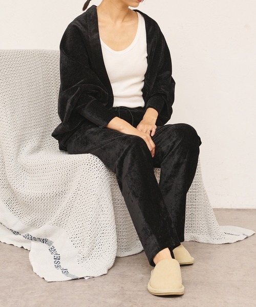 BONbazaar（ボンバザール）の「★OT★ベロアストレッチカーディガン（カーディガン/ボレロ・レディース・ブラック/グレー・FREE）」の5枚目の写真