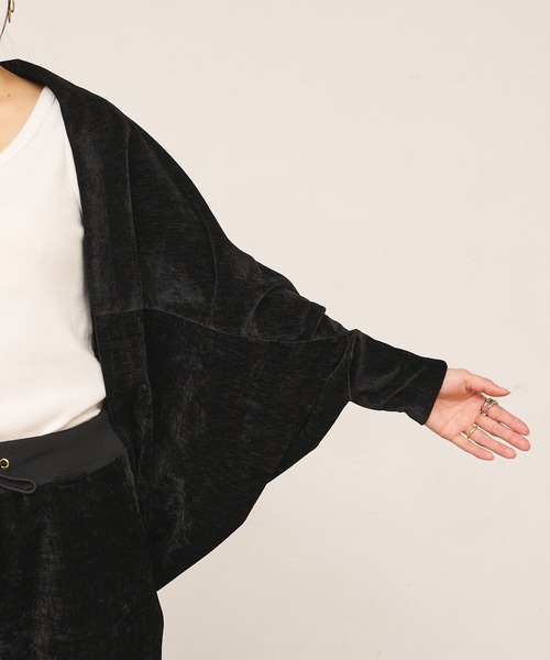 BONbazaar（ボンバザール）の「★OT★ベロアストレッチカーディガン（カーディガン/ボレロ・レディース・ブラック/グレー・FREE）」の15枚目の写真