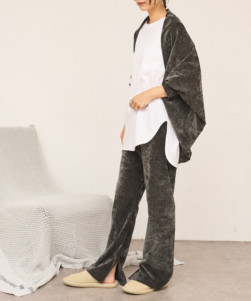 BONbazaar（ボンバザール）の「★OT★ベロアストレッチカーディガン（カーディガン/ボレロ・レディース・ブラック/グレー・FREE）」の22枚目の写真