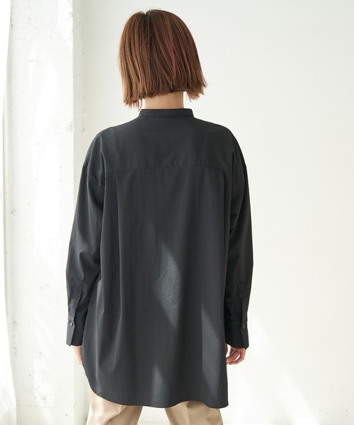 ROPE' PICNIC（ロペピクニック）の「スタンドカラーピンタックチュニックシャツ（シャツ/ブラウス・レディース・ブラック/オフホワイト/イエロー系その他・38）」の5枚目の写真