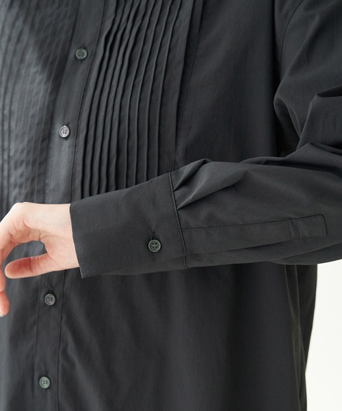 ROPE' PICNIC（ロペピクニック）の「スタンドカラーピンタックチュニックシャツ（シャツ/ブラウス・レディース・ブラック/オフホワイト/イエロー系その他・38）」の7枚目の写真