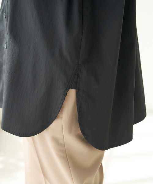 ROPE' PICNIC（ロペピクニック）の「スタンドカラーピンタックチュニックシャツ（シャツ/ブラウス・レディース・ブラック/オフホワイト/イエロー系その他・38）」の8枚目の写真