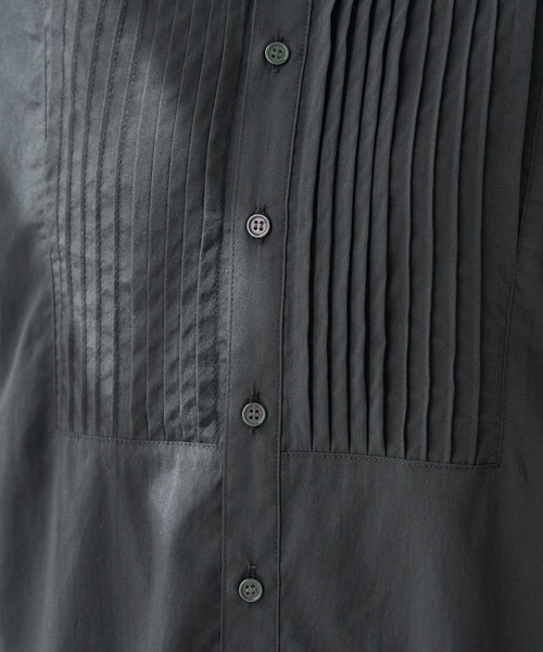 ROPE' PICNIC（ロペピクニック）の「スタンドカラーピンタックチュニックシャツ（シャツ/ブラウス・レディース・ブラック/オフホワイト/イエロー系その他・38）」の9枚目の写真