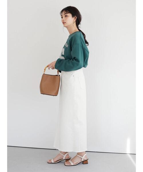 SEVENDAYS=SUNDAY（セブンデイズサンデイ）の「裏毛刺繍フットボールTEE　＊（スウェット・レディース・チャコールグレー/グリーン/バーガンディー・M/L）」の15枚目の写真