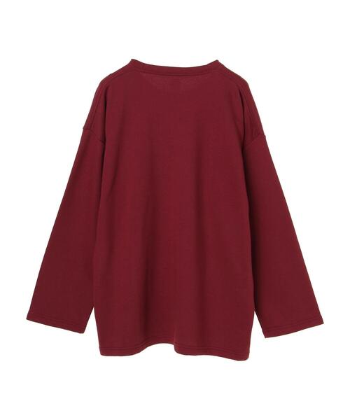 SEVENDAYS=SUNDAY（セブンデイズサンデイ）の「裏毛刺繍フットボールTEE　＊（スウェット・レディース・チャコールグレー/グリーン/バーガンディー・M/L）」の17枚目の写真