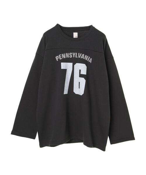 SEVENDAYS=SUNDAY（セブンデイズサンデイ）の「裏毛刺繍フットボールTEE　＊（スウェット・レディース・チャコールグレー/グリーン/バーガンディー・M/L）」の22枚目の写真