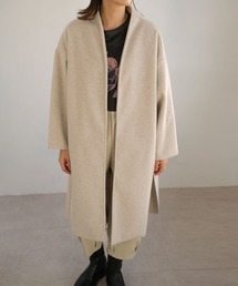 ANDJ | シャギーダブルフェイスノーカラーコート(ノーカラーコート)