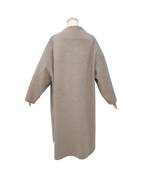 ＡＮＤＪ（アンドジェイ）の「シャギーダブルフェイスノーカラーコート（ノーカラーコート・レディース・グレイッシュベージュ/モカ・M）」の13枚目の写真