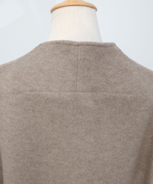 ＡＮＤＪ（アンドジェイ）の「シャギーダブルフェイスノーカラーコート（ノーカラーコート・レディース・グレイッシュベージュ/モカ・M）」の10枚目の写真