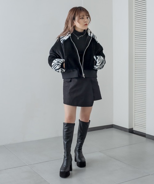RASVOA(ラスボア)の「カッティングメローリブトップス(Tシャツ/カットソー・レディース・ブラック/ブルー・FREE)」の14枚目の写真