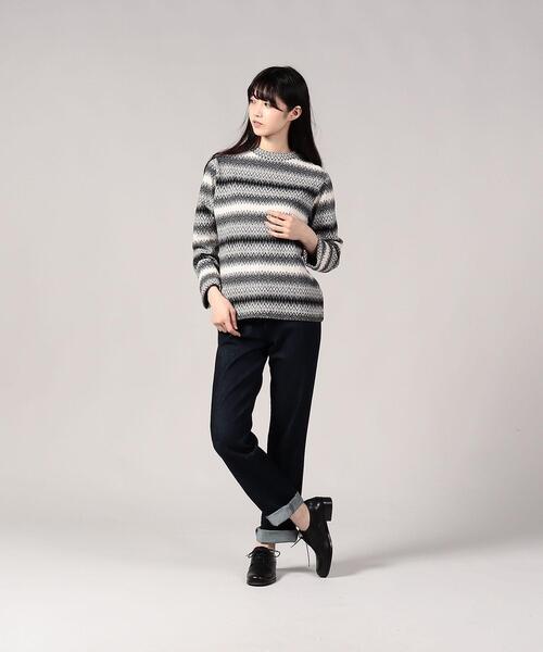 agnes b.（アニエスベー）の「JGV6 PULL ジグザグパターン ラッセルニット（ニット/セーター・レディース・ブラック・1/2/3）」の6枚目の写真