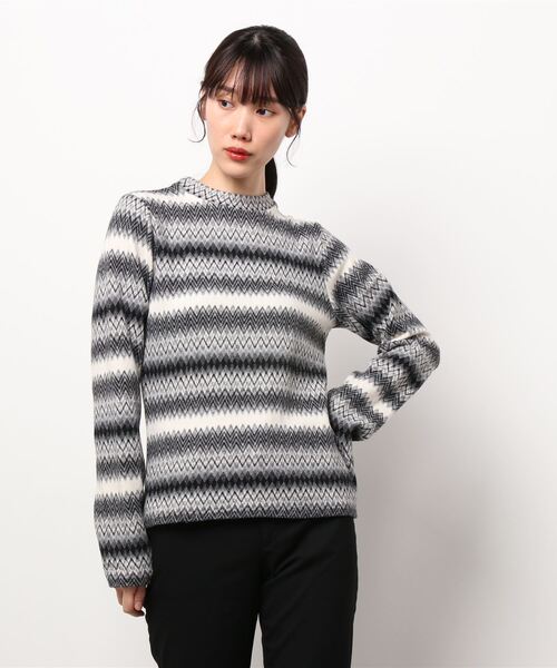 agnes b.（アニエスベー）の「JGV6 PULL ジグザグパターン ラッセルニット（ニット/セーター・レディース・ブラック・1/2/3）」の5枚目の写真