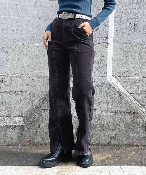 PAGEBOY（ページボーイ）の「クラシックコールフレアスリット（その他パンツ・レディース・グリーン/ブルー/アイボリー/チャコールグレー・X-SMALL/LARGE/SMALL/MEDIUM）」の21枚目の写真