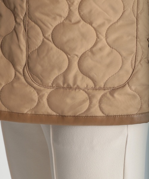 Andemiu（アンデミュウ）の「キルティングライナーブルゾン237197（ダウンジャケット/コート・レディース・ブラック/ベージュ・SMALL/MEDIUM）」の5枚目の写真