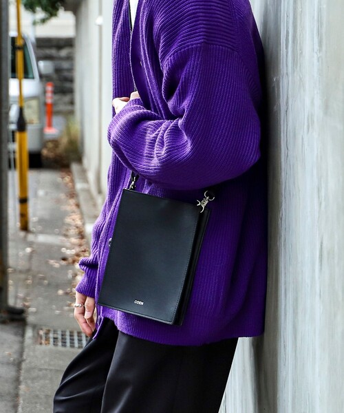 coen（コーエン）の「【WEB限定】レザーライクミニスクエアショルダーバッグ（ショルダーバッグ・メンズ・ブラック・FREE）」の5枚目の写真